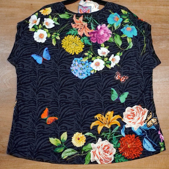 Johnny Was Blooming Breeze Relaxed Tee, XXL — NWT - Picture 3 of 6